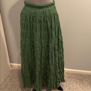 Max Studio Spring Green Maxi Skirt L